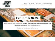 Tablet Screenshot of foodbookfair.com